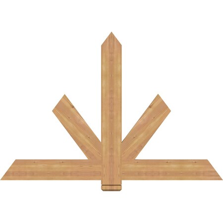 Ekena Millwork Kennewick Timber Gable Bracket, Western Red Cedar, 60"W x 40"H x 1 1/2"D x 5 1/2"F, 16/12 Pitch GBW060X40X0206KEN00SWR